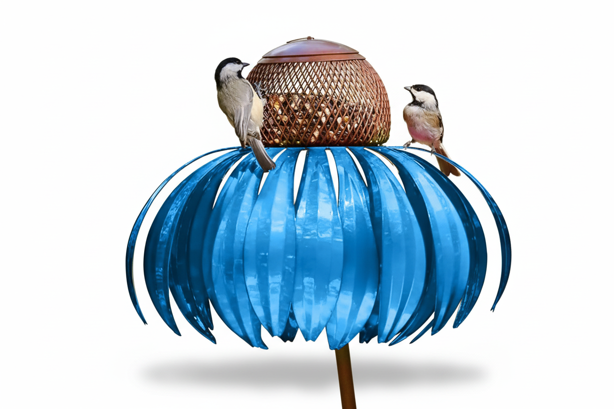 Bird feeder with white background