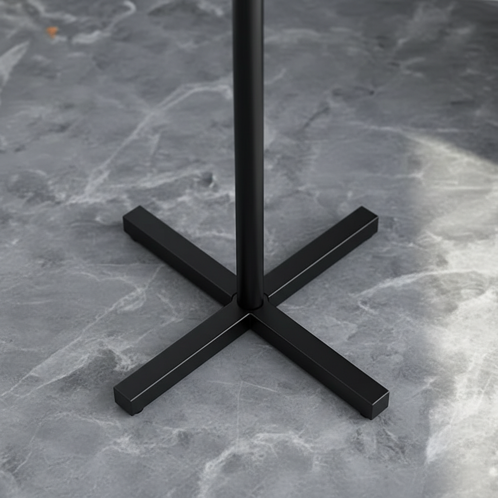 Black metal base detail