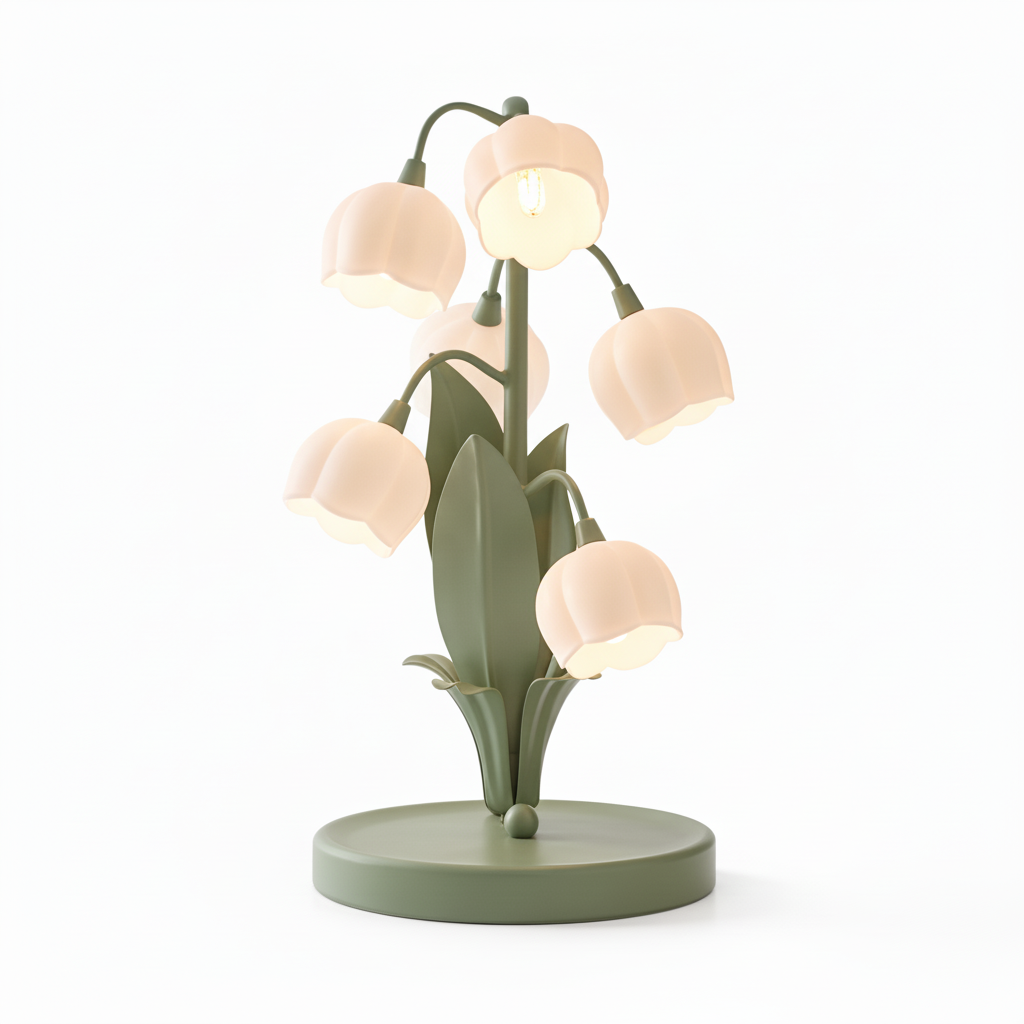 Floral Table Lamp Front View