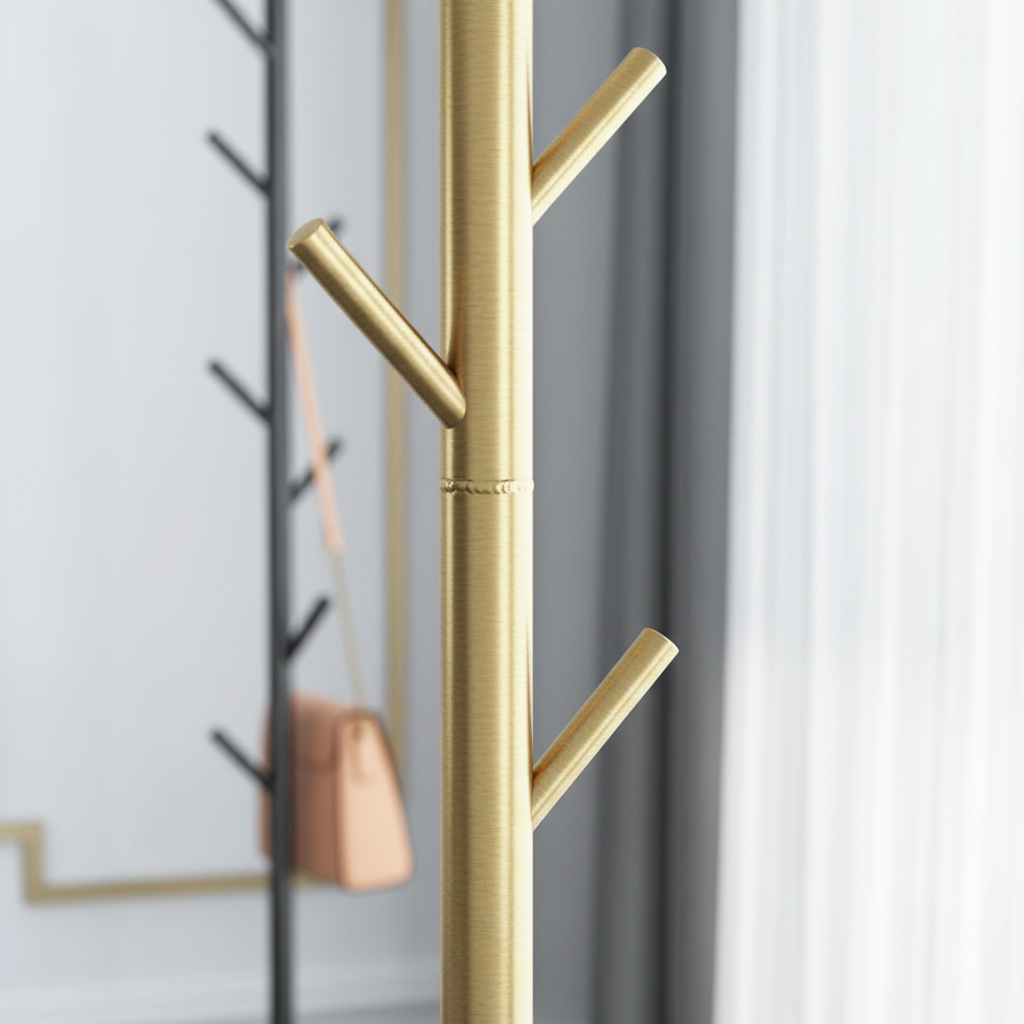 Gold metal branch detail