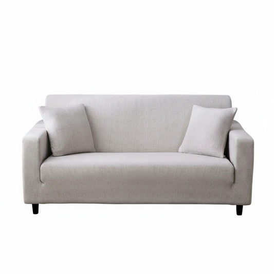 Ivory sofa on white background