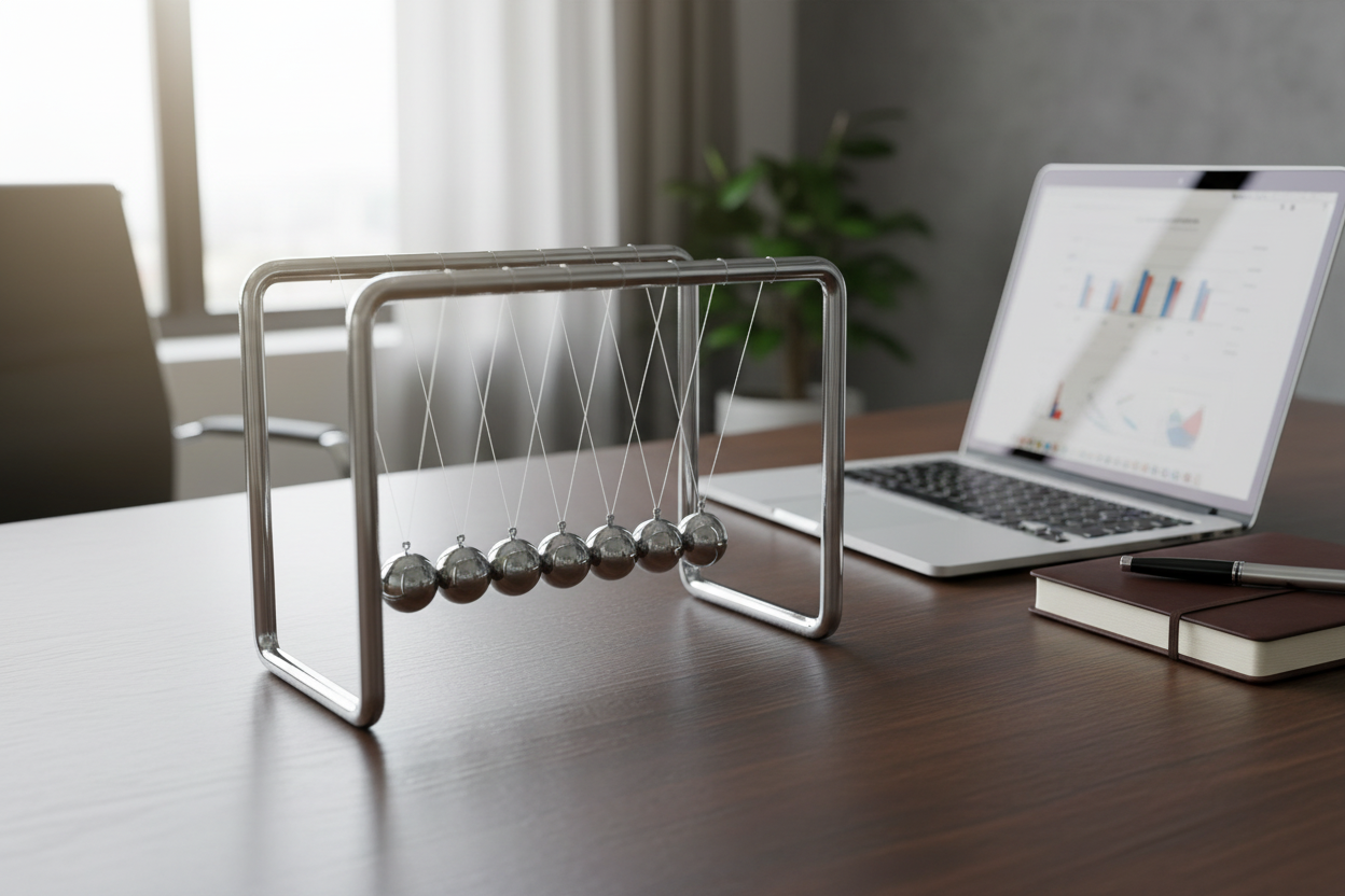 Newton's Cradle in corporate office