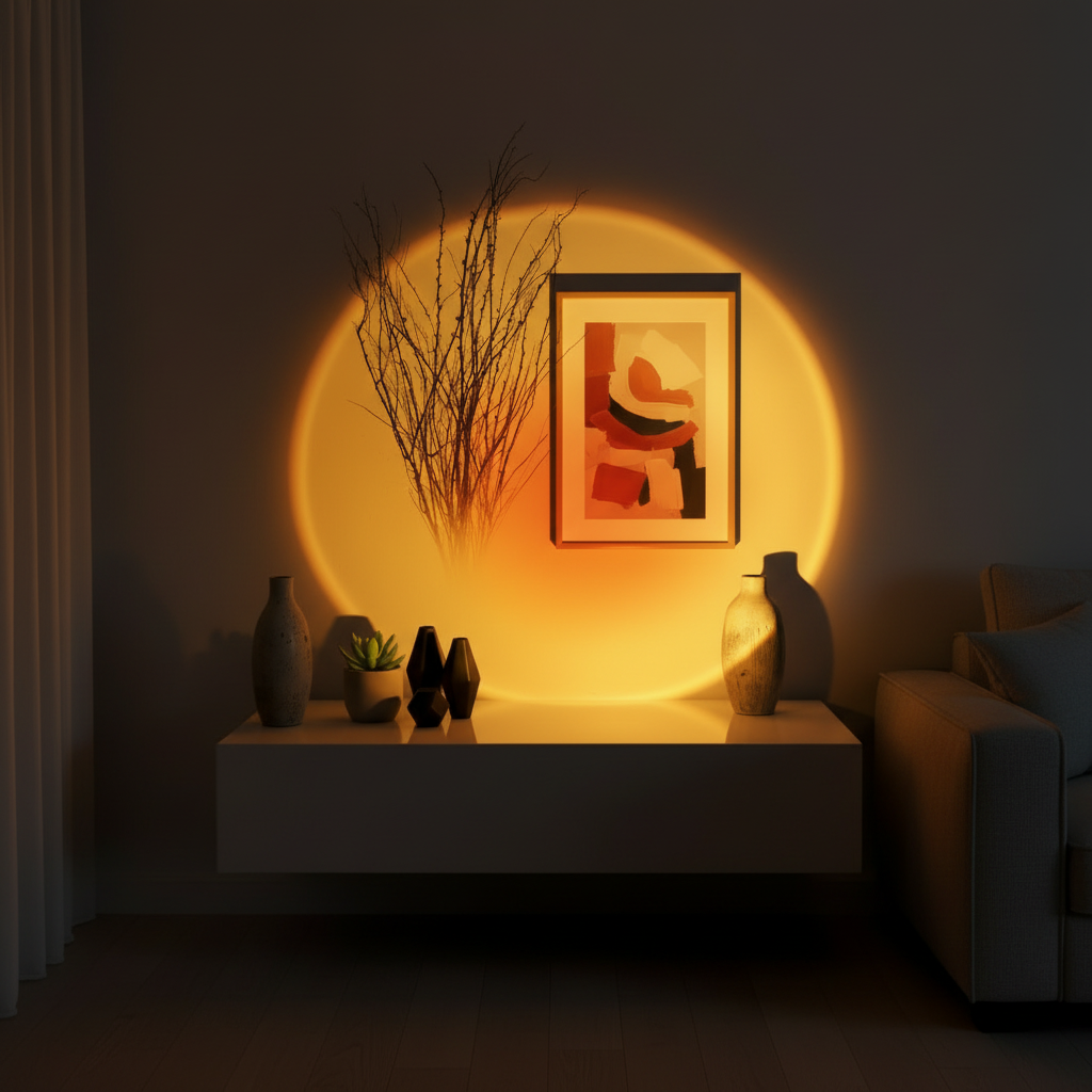 Orange Sunset Wall