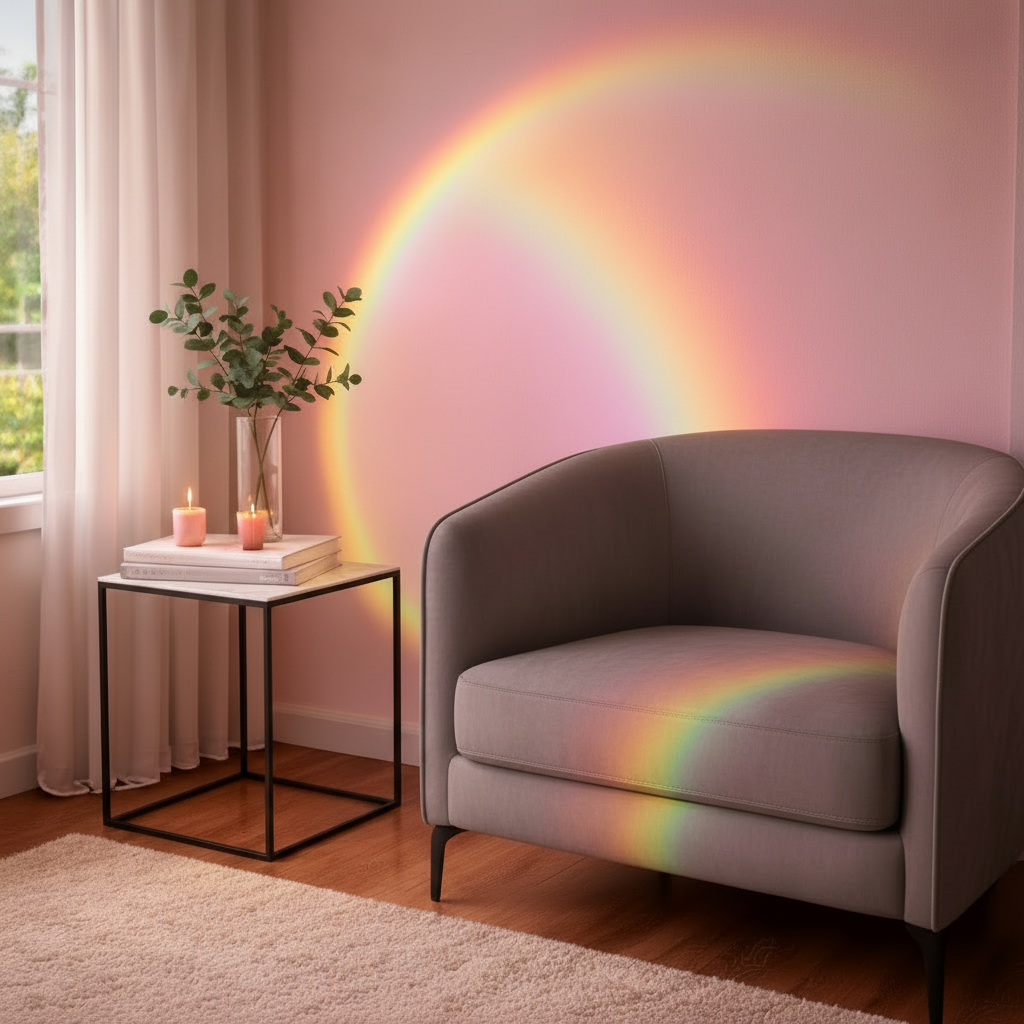 Pink Rainbow Living Room