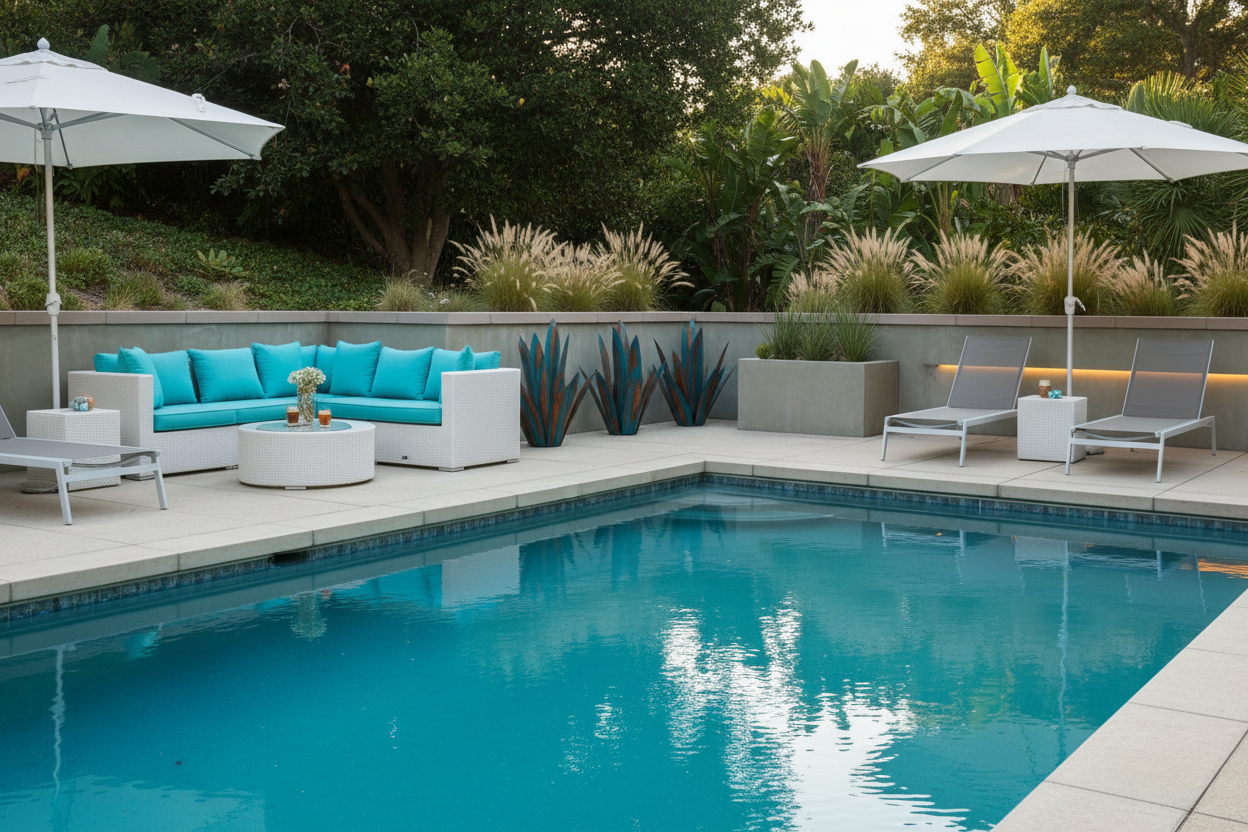 Poolside Setting