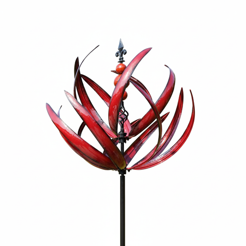 Red wind spinner white background