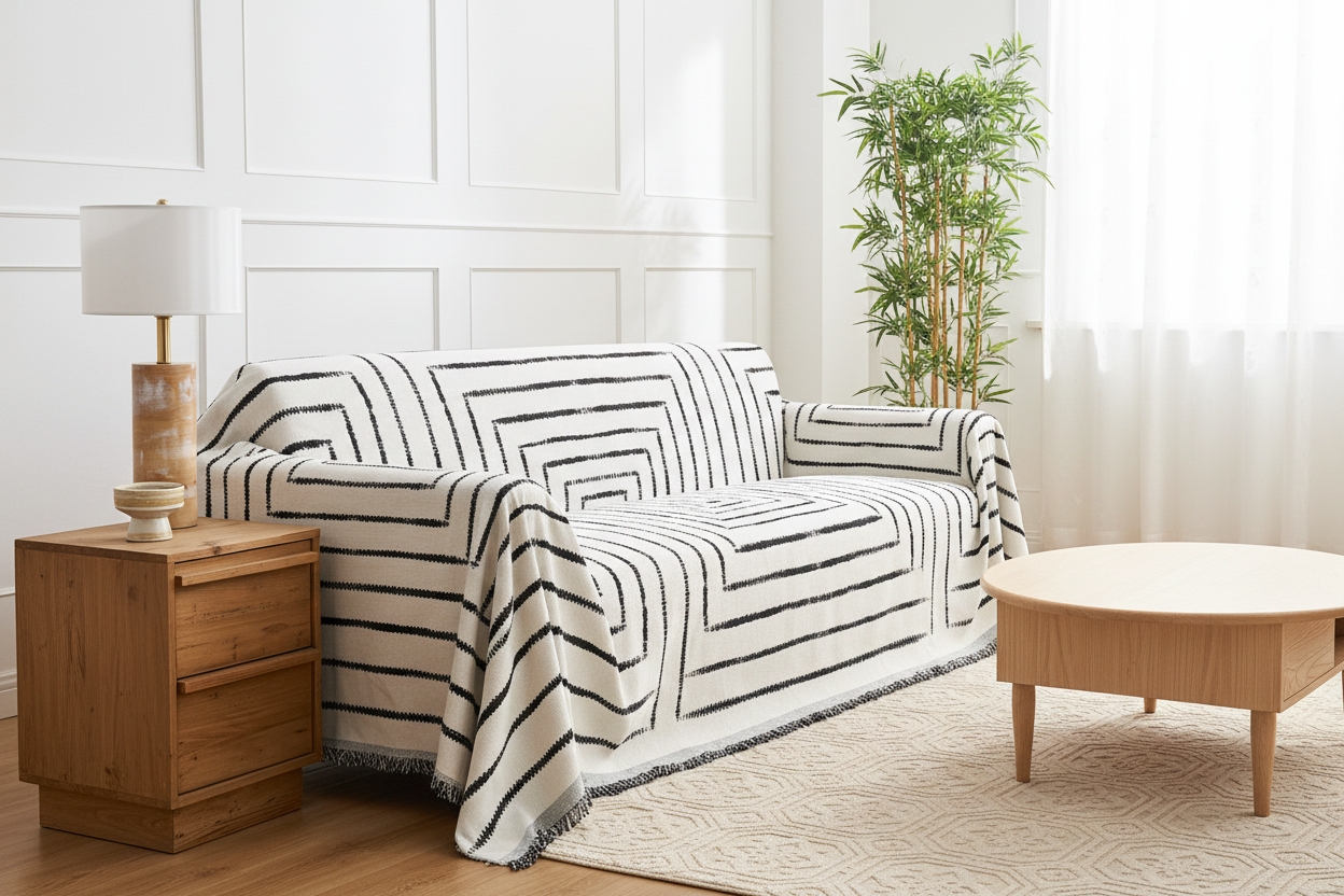 Square pattern sofa Japanese style