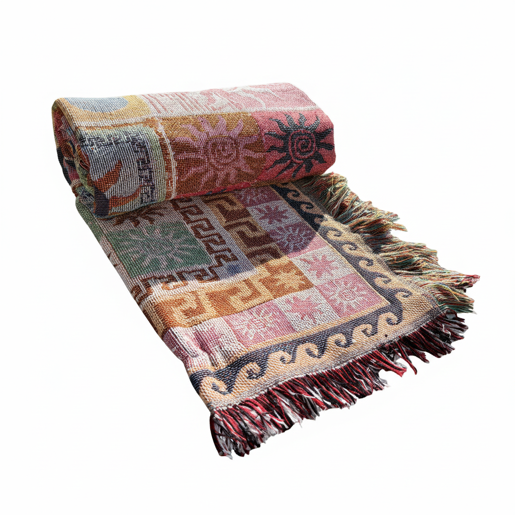Tapestry Blanket Isolated on White