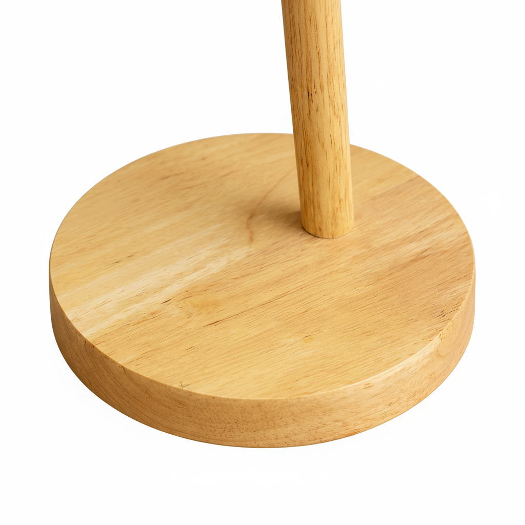 Wooden base - side angle